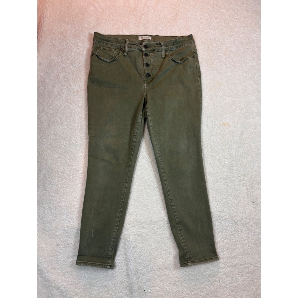 Madewell‎ Womens High-Rise Olive Skinny Jeans Size 32Denim L25